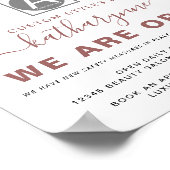 シックバラ金ゴールドスパークルグリッタードリップスビジネス ポスター (角)