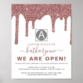 シックバラ金ゴールドスパークルグリッタードリップスビジネス ポスター