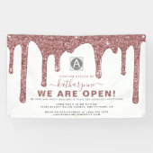 シックバラ金ゴールドスパークルグリッタードリップスビジネス 横断幕 (横)