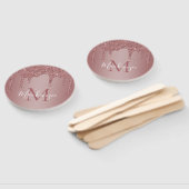 シックバラ金ゴールドスパークルグリッタードリップスモノグラム ハンドファン (組立なし)