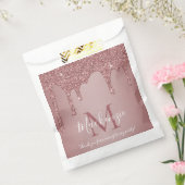 シックバラ金ゴールドスパークルグリッタードリップスモノグラム フェイバーバッグ (封をした状態)