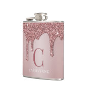 シックバラ金ゴールドスパークルグリッタードリップスモノグラム フラスク (左)