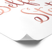 シックバラ金ゴールドセルフィーステーションサインプリント ポスター (角)