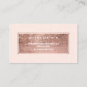 シックバラ金ゴールドタイポグラフィ赤面ピンクロイヤリティカード ロイヤリティカード (裏面)