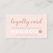 シックバラ金ゴールドタイポグラフィ赤面ピンクロイヤリティカード ロイヤリティカード (正面)