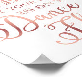 シックバラ金ゴールドダンスフロア – シーティングサインプリント ポスター (角)