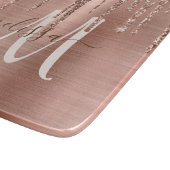 シックバラ金ゴールドドリッピンググリッター金属モノグラム カッティングボード (角)