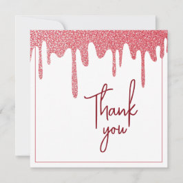 シックバラ金ゴールドドリップグリッタースウィート16誕生日 サンキューカード