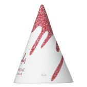 シックバラ金ゴールドドリップグリッタースウィート16誕生日 パーティーハット (右)