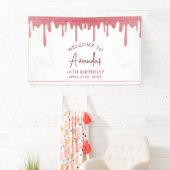 シックバラ金ゴールドドリップグリッタースウィート16誕生日 横断幕 (インサイチュ)