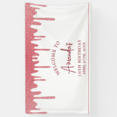 シックバラ金ゴールドドリップグリッタースウィート16誕生日 横断幕 (縦)