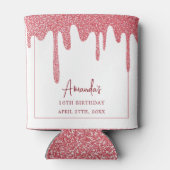 シックバラ金ゴールドドリップグリッタースウィート16誕生日 缶クーラー (裏面)