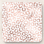 シックバラ金ゴールドヒョウアニマルプリント コースター (正面)