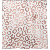 シックバラ金ゴールドヒョウアニマルプリント シャワーカーテン (正面)