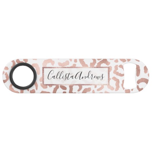 シックバラ金ゴールドヒョウアニマルプリント スピード栓抜き (正面(横))