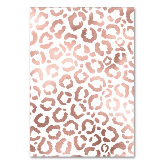 シックバラ金ゴールドヒョウアニマルプリント テーブルナンバー (裏面)