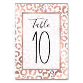 シックバラ金ゴールドヒョウアニマルプリント テーブルナンバー (正面)