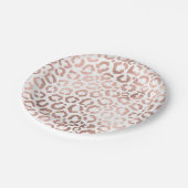 シックバラ金ゴールドヒョウアニマルプリント ペーパープレート (アングル)