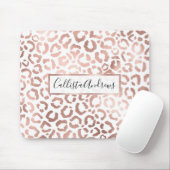 シックバラ金ゴールドヒョウアニマルプリント マウスパッド (マウス)