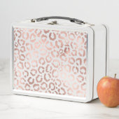 シックバラ金ゴールドヒョウアニマルプリント メタルランチボックス (インサイチュ)