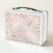 シックバラ金ゴールドヒョウアニマルプリント メタルランチボックス (裏面)