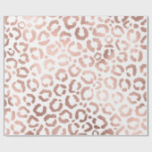 シックバラ金ゴールドヒョウアニマルプリント ラッピングペーパー (フラット)