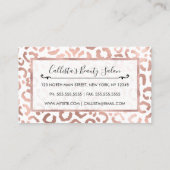 シックバラ金ゴールドヒョウアニマルプリント 予約カード (裏面)