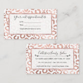 シックバラ金ゴールドヒョウアニマルプリント 予約カード (正面/裏面)