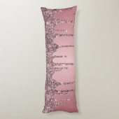 シックバラ金ゴールドピンクグリッタースパークルドリップ ボディピロー (裏面 (縦))