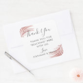 シックバラ金ゴールドピンクパ離れームサンキュービター スクエアシール (封筒)