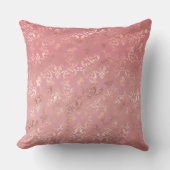 シックバラ金ゴールドピンク抽象芸術 クッション (正面)