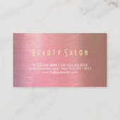 シックバラ金ゴールドフローラメイクアップアーティスト美容師 名刺 (裏面)