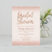 シックバラ金ゴールドブライダルシャワー 箔招待状 (立ち正面)