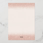 シックバラ金ゴールドブライダルシャワー 箔招待状 (裏面)