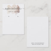 シックバラ金ゴールドブラシストローク |イヤリングディスプレイカード 名刺 (正面/裏面)