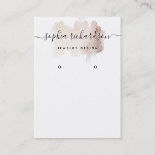 シックバラ金ゴールドブラシストローク  イヤリングディスプレイカード 名刺