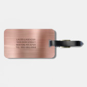 シックバラ金ゴールドブラシメタルモノグラムイニシャル ラゲッジタグ (裏面横)