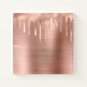 シックバラ金ゴールドブラシメタル赤面モノグラムスケッチ ノートブック (裏面)