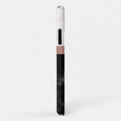 シックバラ金ゴールドブラック大理石グリッターハート名 Case-Mate iPhoneケース (裏面/右)