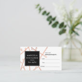 シックバラ金ゴールドボビーピンヘアサロンアポイントメント 予約カード (スタンド正面)