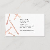 シックバラ金ゴールドボビーピンヘアサロンアポイントメント 予約カード (裏面)