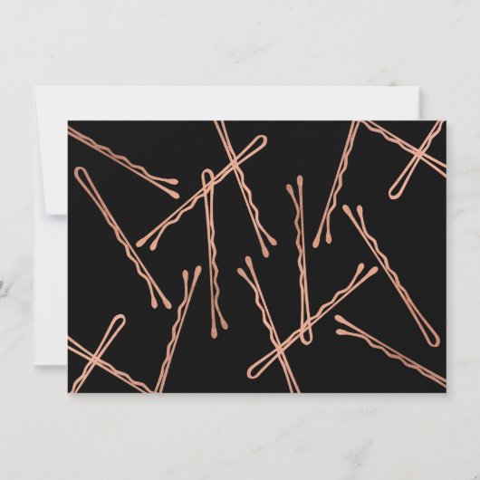 シックバラ金ゴールドボビーピン美容師ギフトカード (裏面)