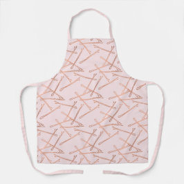 シックバラ金ゴールドボビーピン美容師サロンピンク エプロン