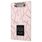 シックバラ金ゴールドボビーピン美容師サロンピンク クリップボード (左)