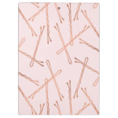 シックバラ金ゴールドボビーピン美容師サロンピンク クリップボード (裏面)