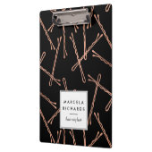 シックバラ金ゴールドボビーピン美容師サロンブラック クリップボード (左)