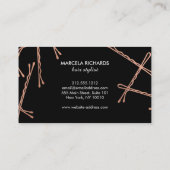 シックバラ金ゴールドボビーピン美容師サロン 名刺 (裏面)