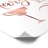 シックバラ金ゴールドマルガリータバーサインプリント ポスター (角)