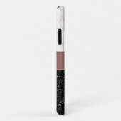 シックバラ金ゴールドマーブルブラックグリッター追加の名前 Case-Mate iPhoneケース (裏面/右)