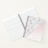 シックバラ金ゴールドマーブル赤面 パーソナライズされた ノートブック (内部)